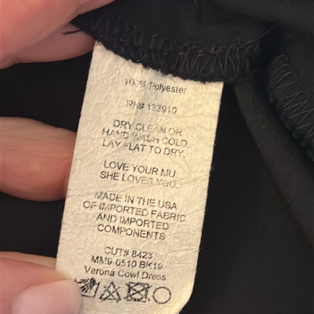 Show Me Your MuMu Verona Cowl Dress Black Sz Medium Party Wedding Timeless Chic - Picture 11 of 11